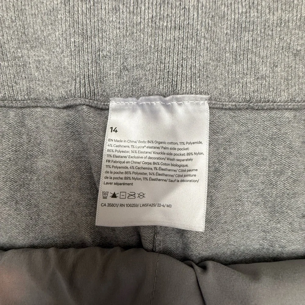 Lululemon Cotton Cashmere Knit Mid-Rise Barrel Jogger 14